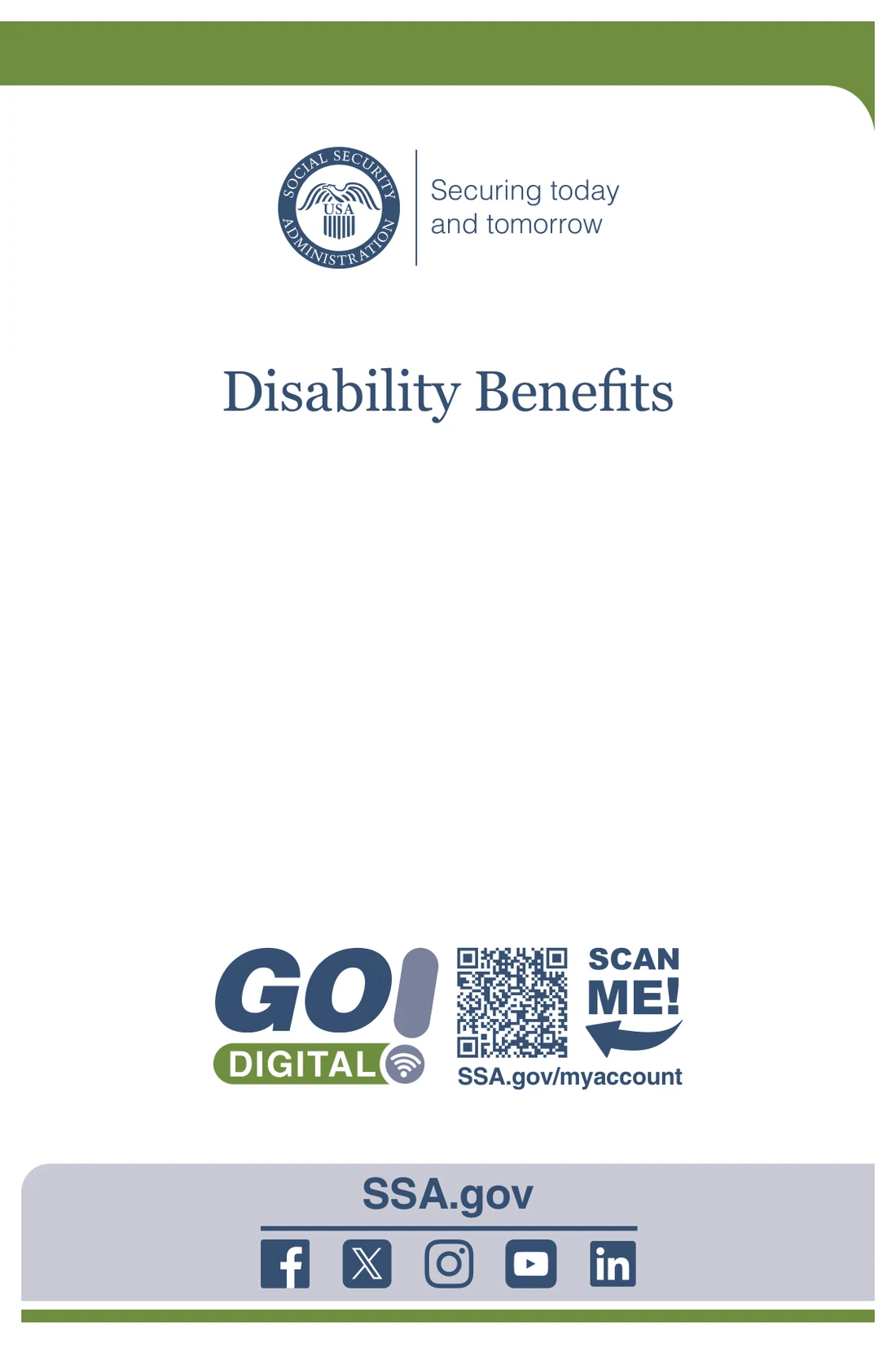 Official SSA Disability Benefits publication used to explain when SSDI payments begin