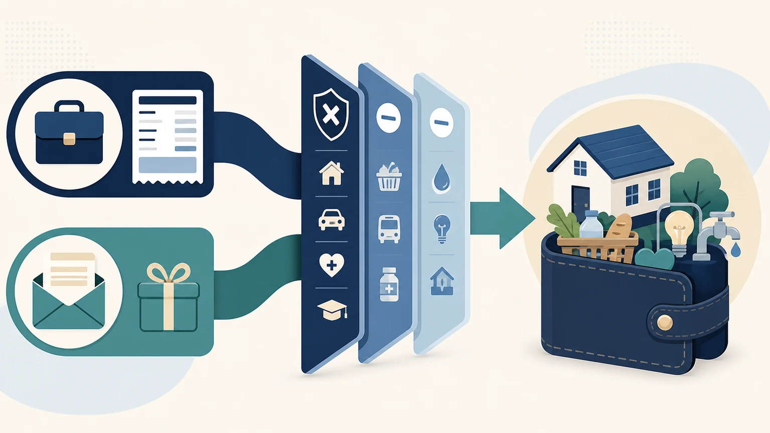 Earned and unearned income following different paths into an SSI countable-income calculation