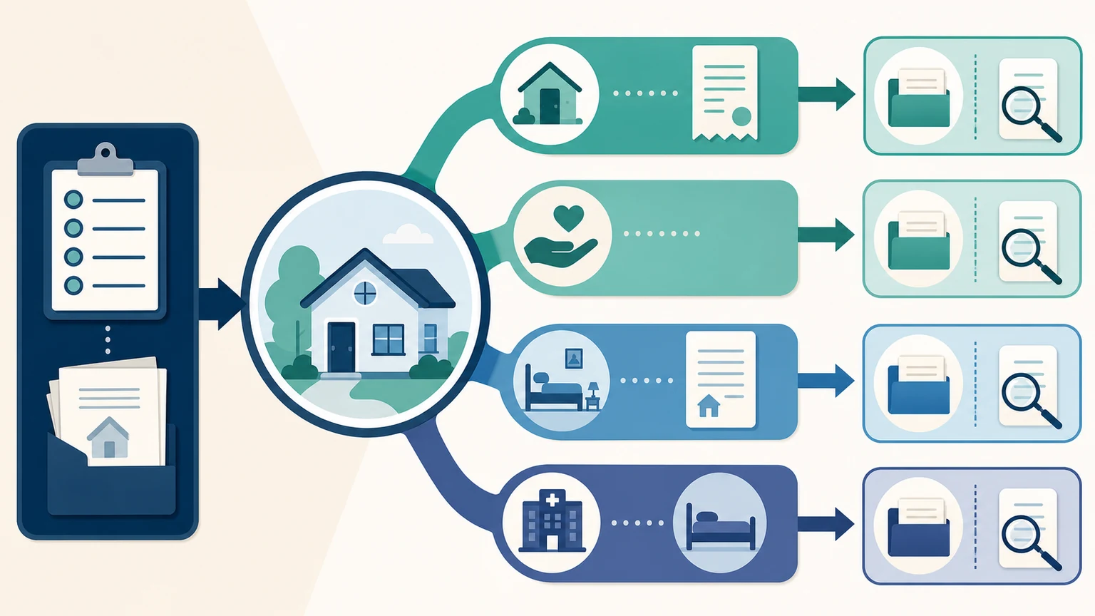 Housing paths showing how paying shelter costs or receiving help can affect an SSI review